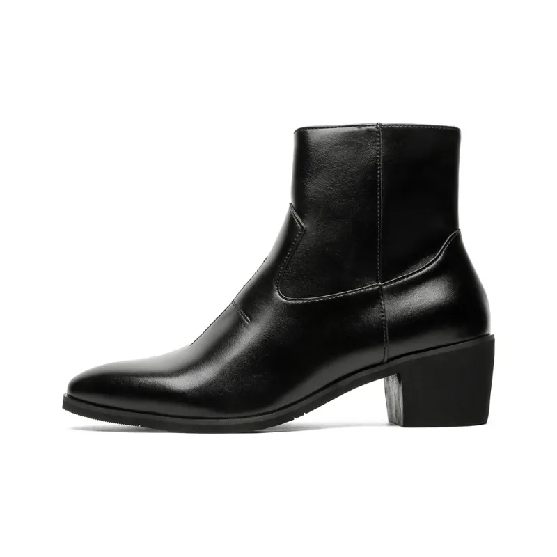 WEISHIBANGWEI Ankle Boots Men's Black-0