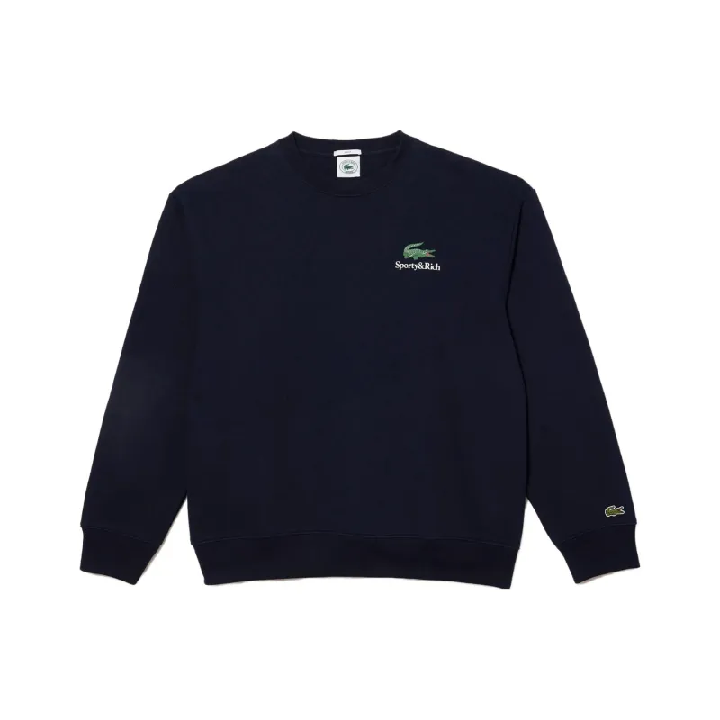 Sporty & Rich X LACOSTE Sweatshirts Unisex Blue-0