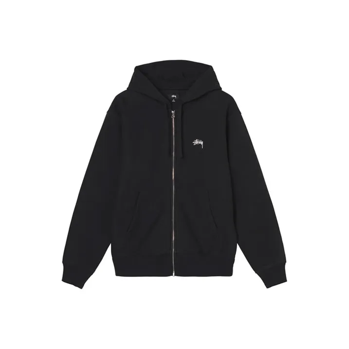 Stussy Stock Logo Zip Hood-0