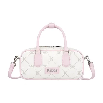 Kappa Polyvinyl Chloride Bowling Bag Handbag Regular Women's Milk Foam Pink