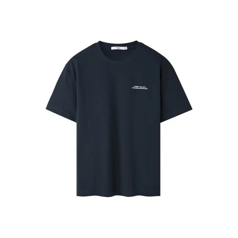HLA T Shirt Men's Navy Blue Pattern U8-0
