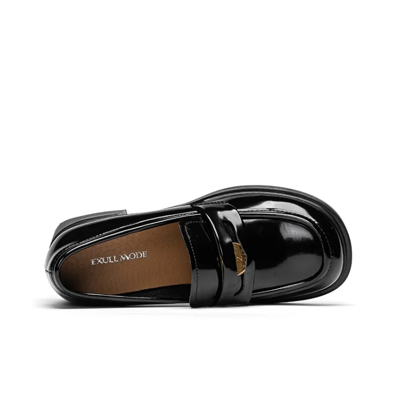 EXULL Q Loafers 5.5CM Women's Black-2