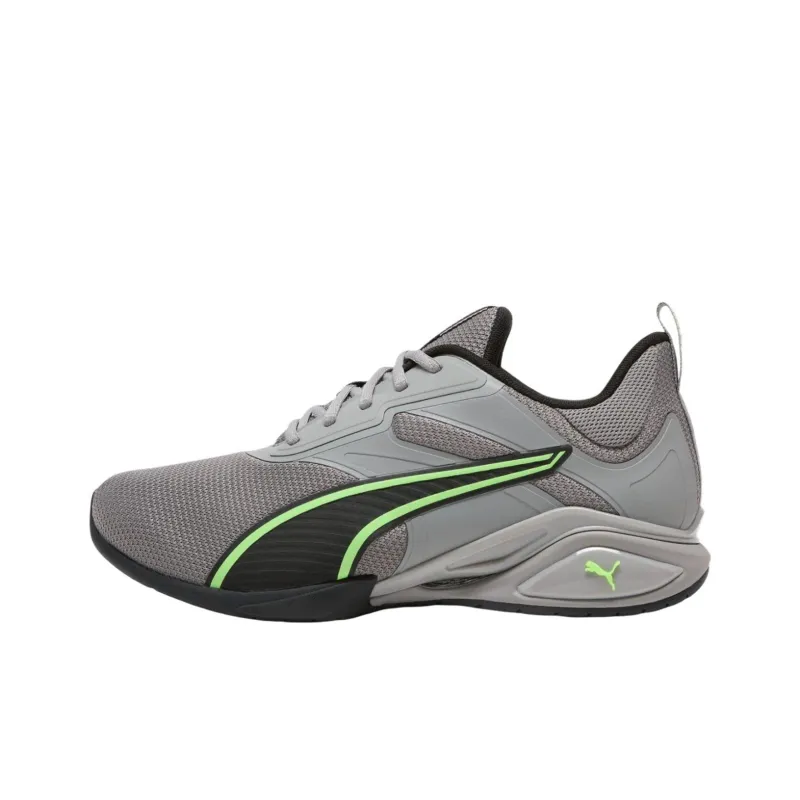 PUMA Neutron Anti Slip Wear Resistant Low Top Casual Running Shoes Men's Gray Green-0