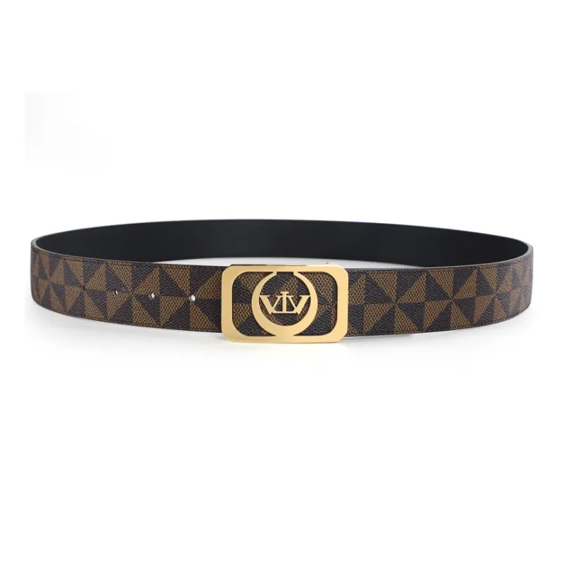 V.V.Brown Top Grain Cow Leather Belts Men's 3.8cm-8