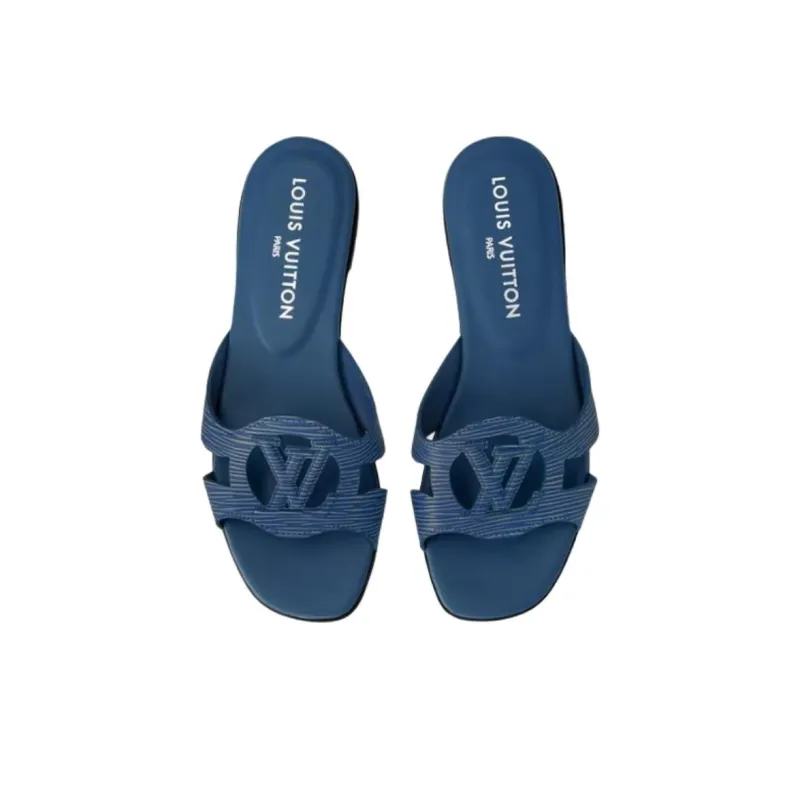 LOUIS VUITTON Isola Slip Resistant Slide Slippers Women's Navy Blue-3