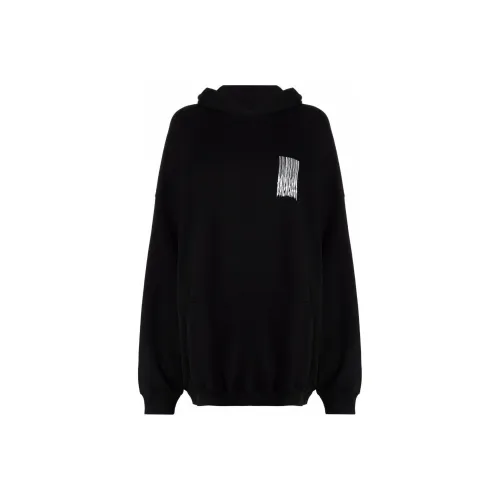 Balenciaga Women's Barcode Logo Cotton Hoodie