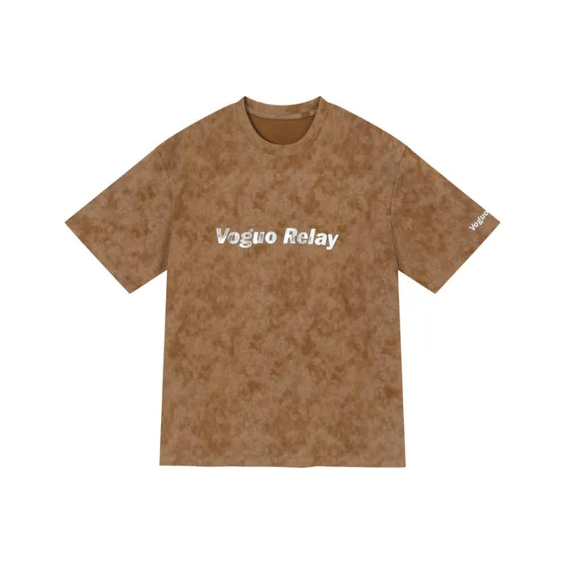 Voguo Relay Couple Set Loose Fit Crew Neck Short Sleeved T Shirts Unisex Black, White, Green-32
