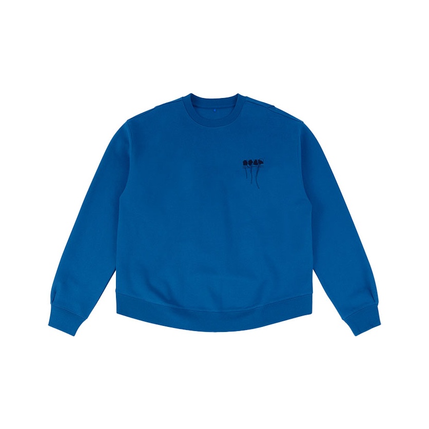 【関税込み】Sweatshirt With Logo - Ader Error - Cotton - Blu Ader Error - Ader Logo Sweatshirt | HBX - Globally Curated