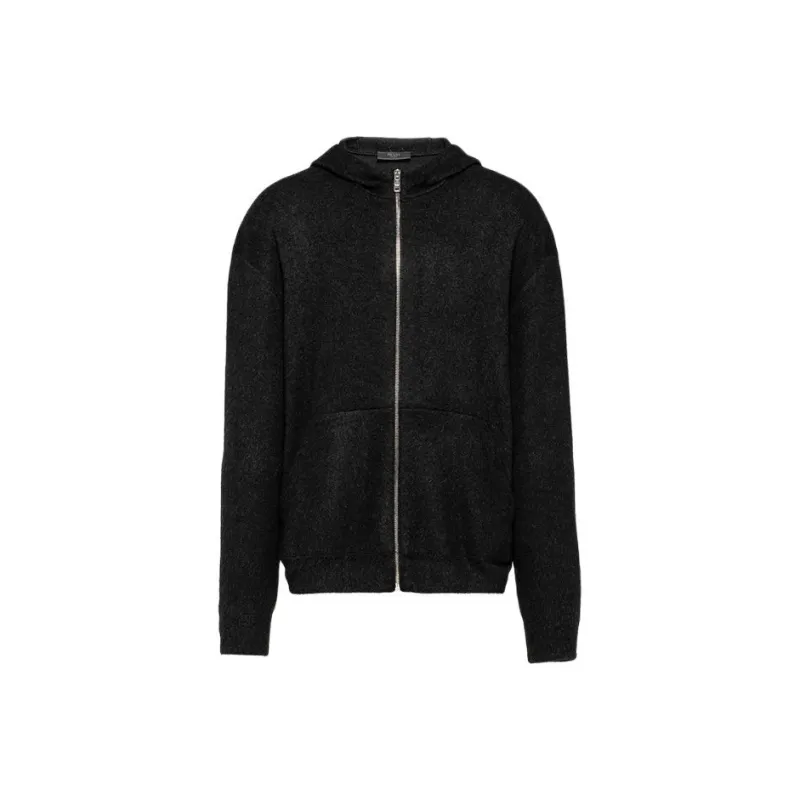PRADA FW21 Sweatshirt Jacket Men's Black-3