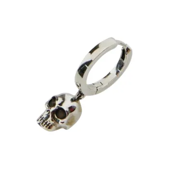 Alexander McQueen Brass Earrings Unisex Silver
