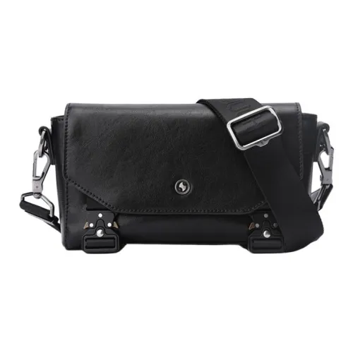Sharkborough Top Grain Cow Leather Shoulder Bag Medium Size Men's Multicolor