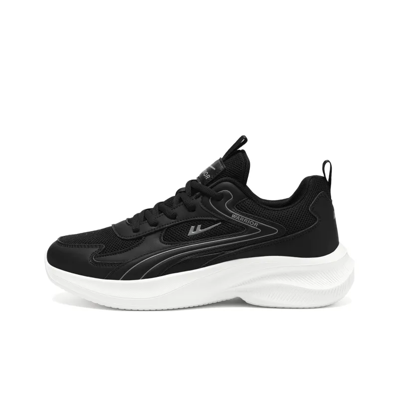 WARRIOR Running Shoes Men Low Top Black/White/White/Gray/White/Moon/Orange-0