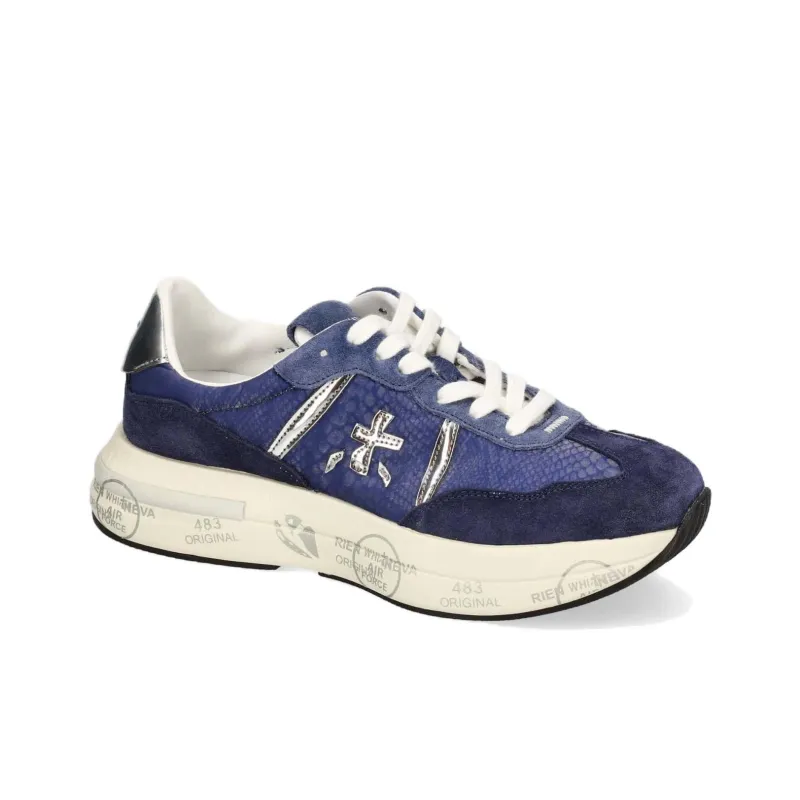 PREMIATA Cassie Abrasion Resistant Low Top Casual Shoes Women's Blue-1