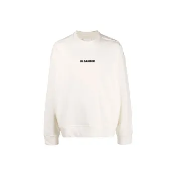 JIL SANDER Man Cotton Frontal Logo Sweatshirt