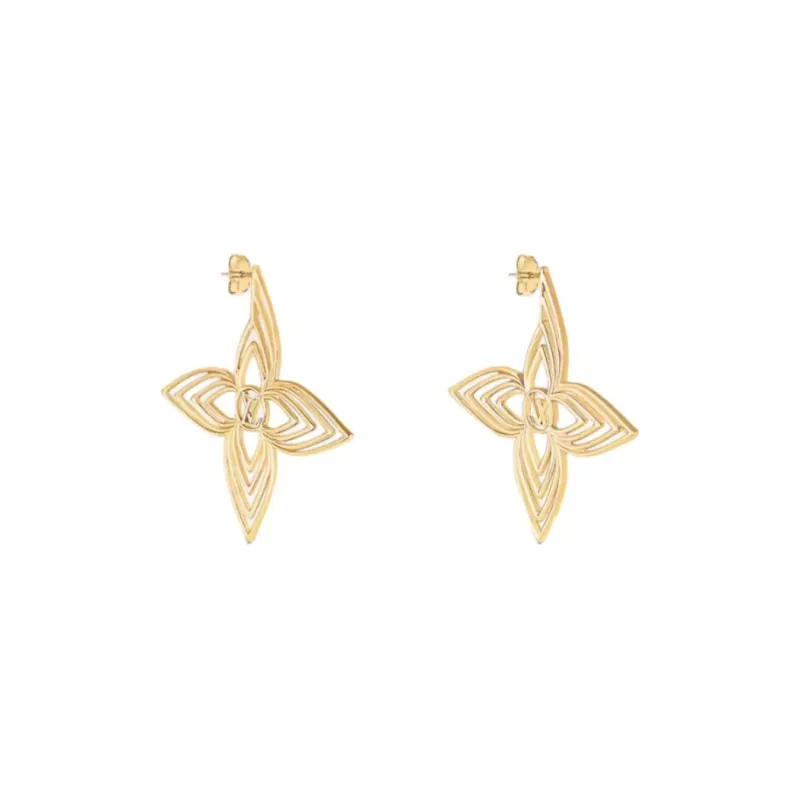 LOUIS VUITTON Metal Earrings Women's Gold-1