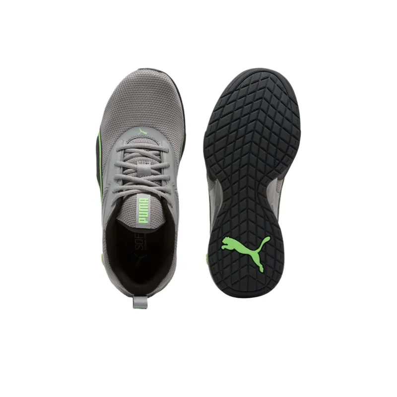 PUMA Neutron Anti Slip Wear Resistant Low Top Casual Running Shoes Men's Gray Green-3