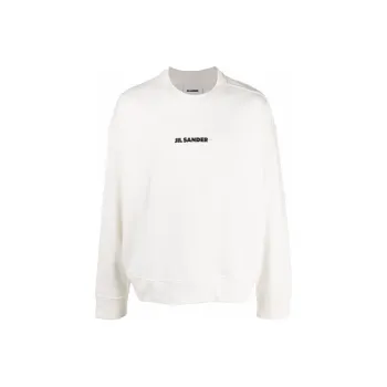 JIL SANDER Man Cotton Frontal Logo Sweatshirt