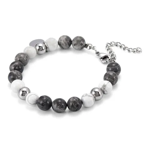 QIAOWUQIAONV Map Stone Bracelets Unisex