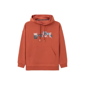 LiNing Sweatshirt Men's Floral Gray Red Brick Brown
