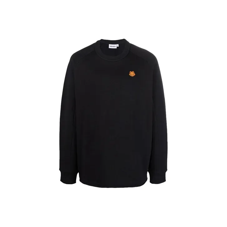KENZO Logo Patch Ribbed Hem Sweatshirt-0