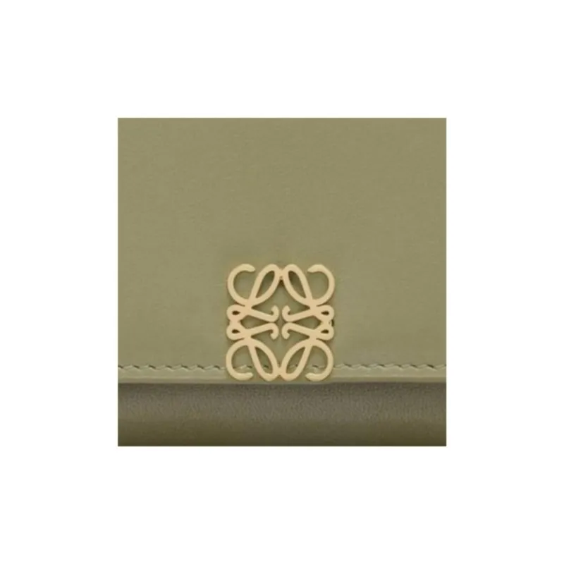 LOEWE Anagram Lambskin Wallet Women's Eucalyptus Green-5