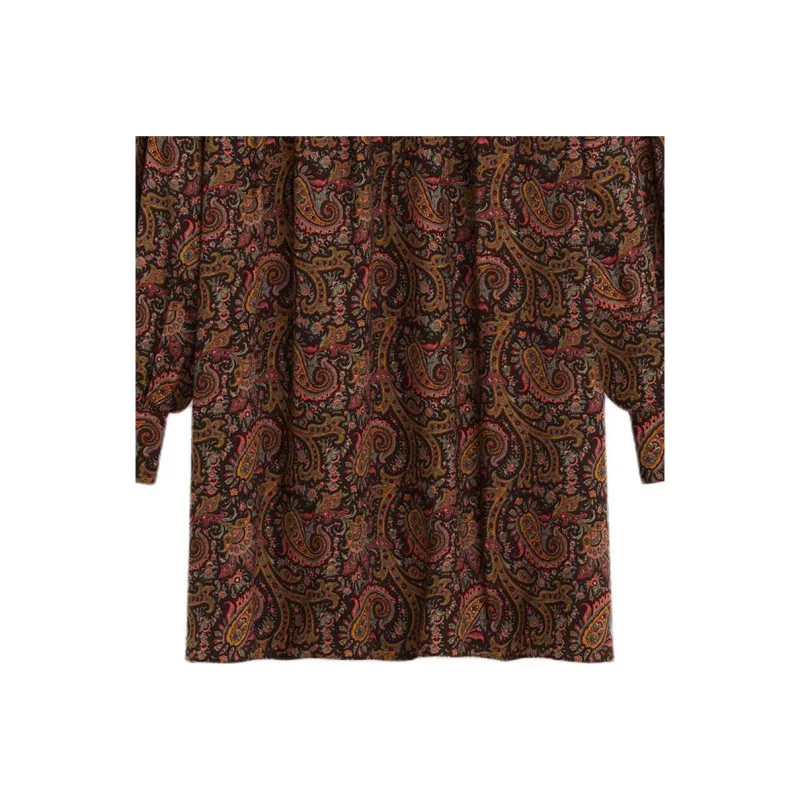 CELINE Long Sleeved Dress Women's Dark Brown-2