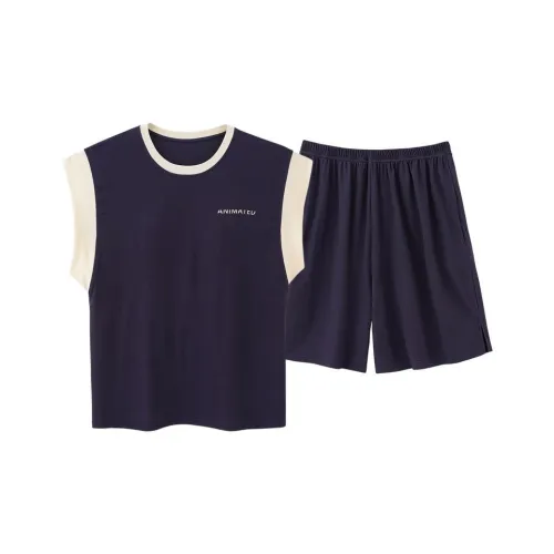 JINXU Pajama Set Women's Navy Blue