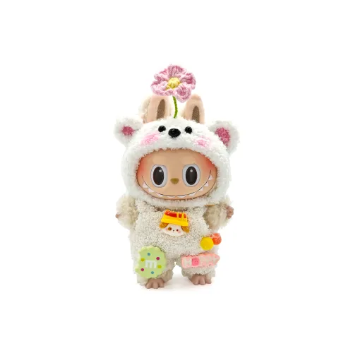 Modified Baby POP MART LABUBU THE MONSTERS Floral Doodle Heartbeat Macaron Vinyl Face Confirmed Style Hang Tag Box 17cm