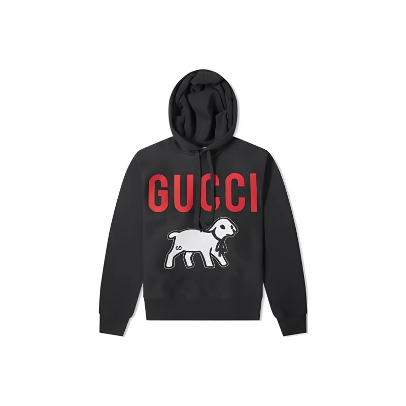 GUCCI Logo Lamb Hoodie-0
