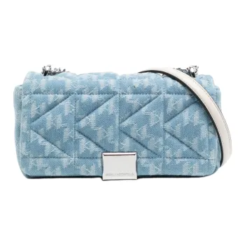 KARL LAGERFELD K/KUILT Cotton Crossbody Bag Women's Blue