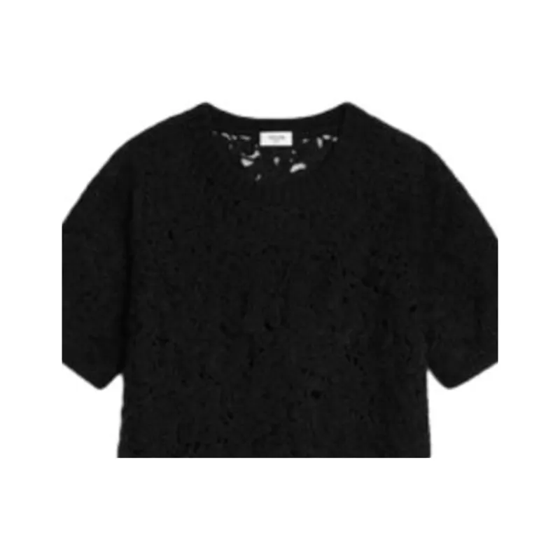 CELINE Mini Dress In Triomphe Cornelly Wool Short-Sleeved Dresses Women's Black-2