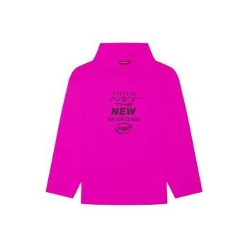 Balenciaga This Is Not Printed Hooded T Shirt
