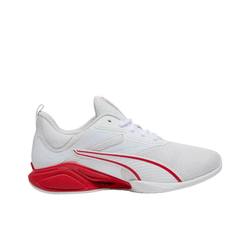 PUMA Neutron Anti Slip Wear Resistant Low Top Casual Shoes Men's White Red-1