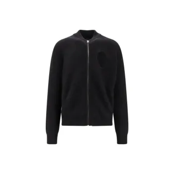 MM6 Maison Margiela Distressed Zipped Knitted Cardigan