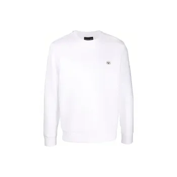 EMPORIO ARMANI Double jersey Sweatshirt With Micro Logo Patch