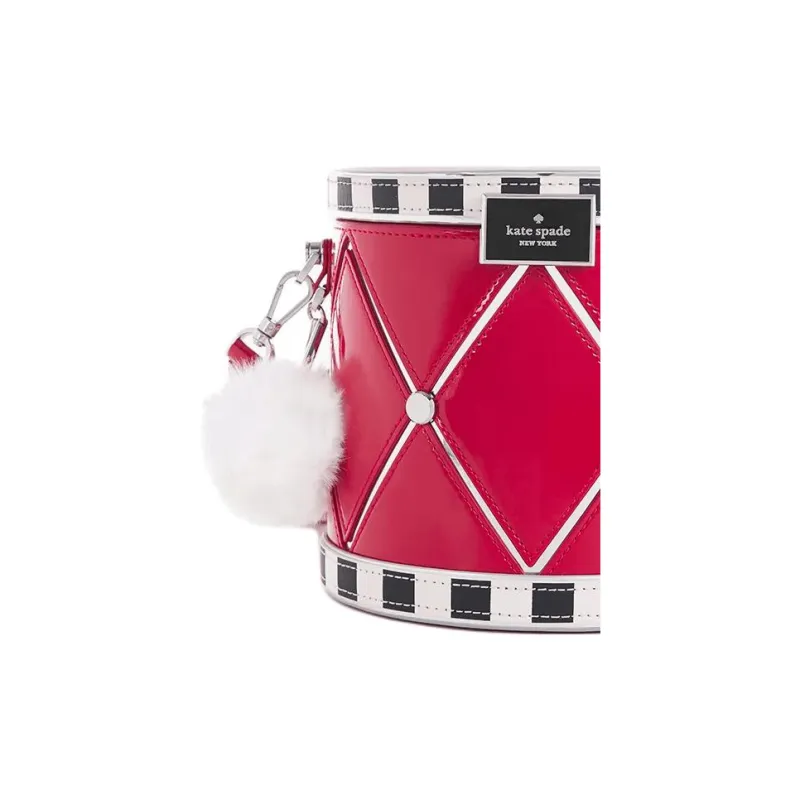Kate Spade Patent Leather Shoulder Bag Crossbody Bag Women's Red-3