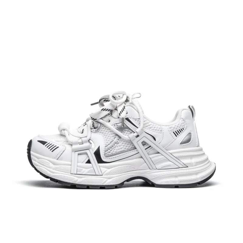 RENBEN Anti Slip And Wear Resistant Height Increasing Low Top Chunky Sneakers Women's-0