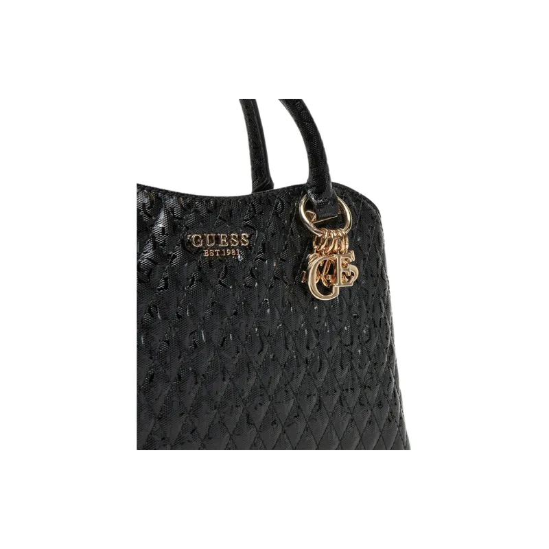 GUESS Faux Leather Shoulder Bag, Crossbody Bag, Handbag Tubas Women's Black-3