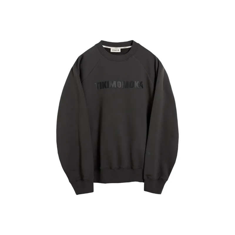 COKEIN x Tikimomoka Autumn And Winter Season Crew Neck Loose Fit Long Sleeved Sweatshirt Unisex Earth Tones-9