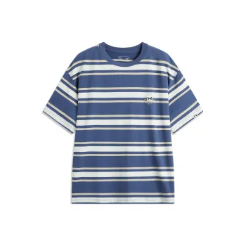 LiNing T Shirt Men's Sea Salt Blue Ecru Oxford Brown