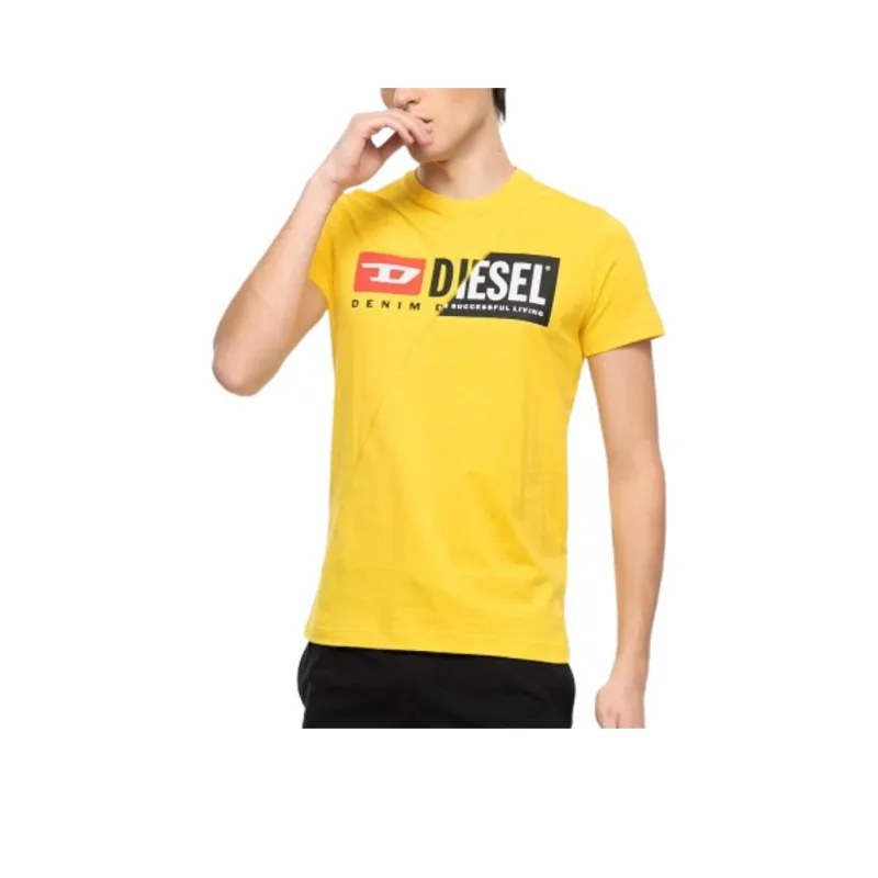 DIESEL T-Shirts Men Yellow-0