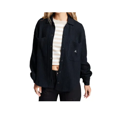 Converse Waffle Knit Button Down Oversized Shirt