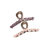 Elegance Heart Shark Clip-Purple+Pink