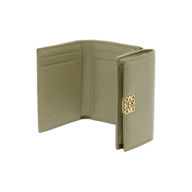 LOEWE Anagram Lambskin Wallet Women's Eucalyptus Green-4