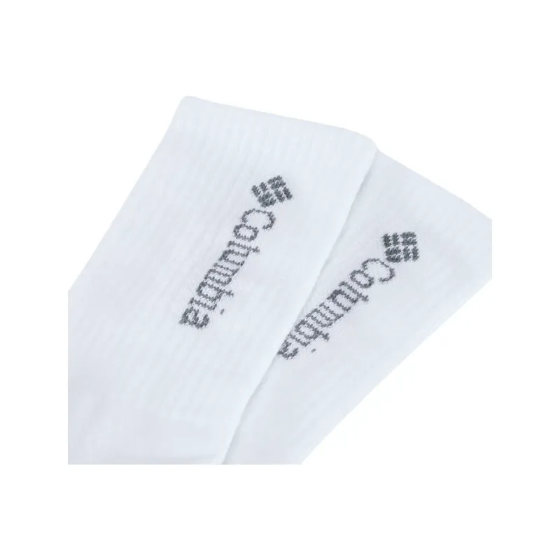 Columbia Mid Calf Socks Unisex 1 Pack White-1