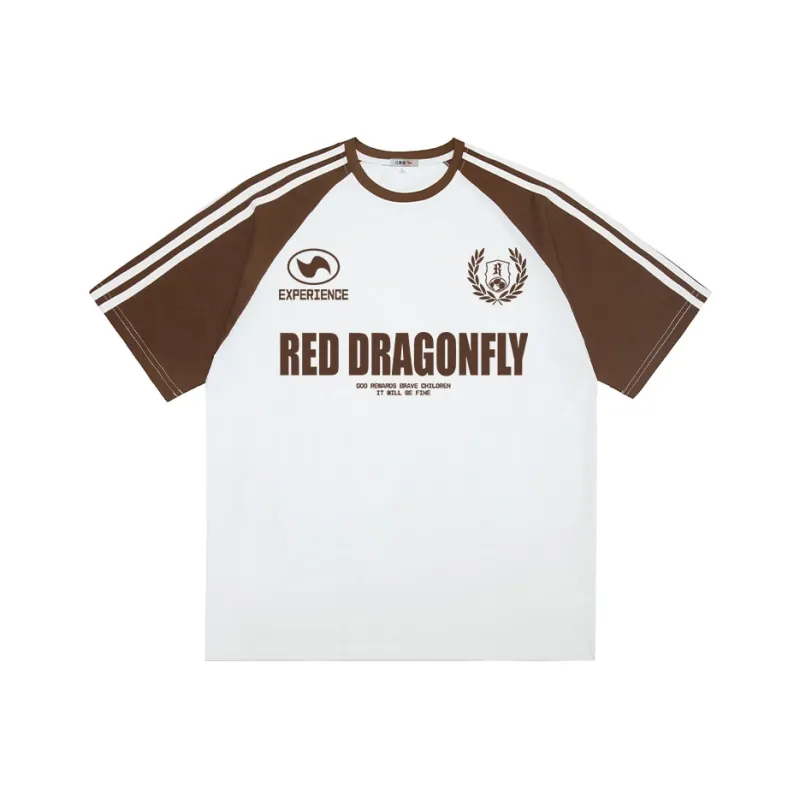 RED DRAGONFLY T Shirt Unisex Black & White-5