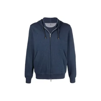 Brunello Cucinelli Sweatshirt Jacket Men's Blue