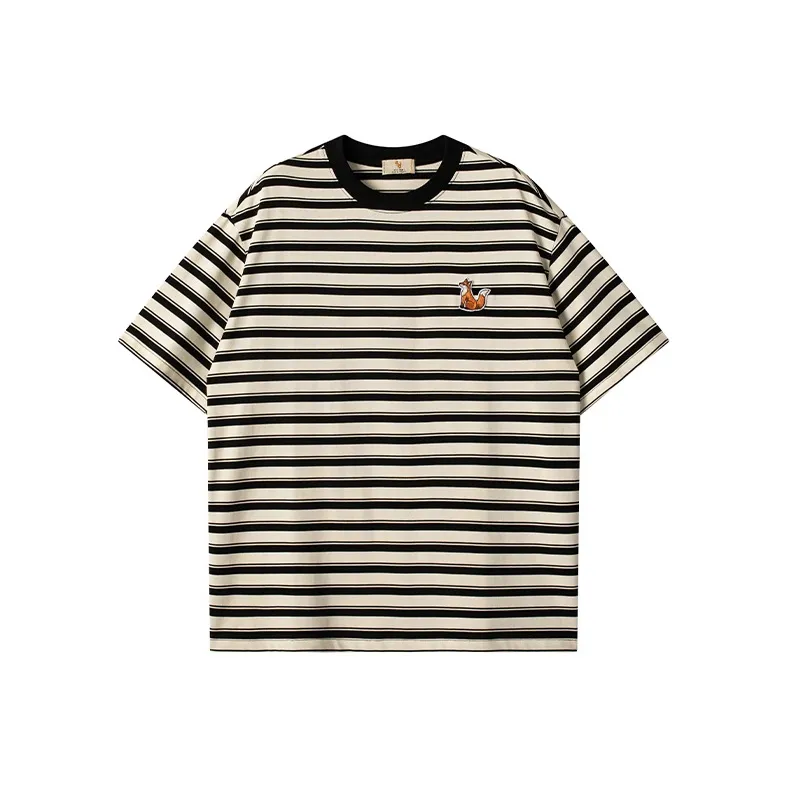 WILLIAM FOX&SONS T Shirt Unisex Black Stripes Pattern-0