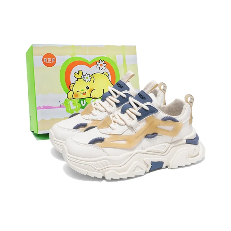 Budding Bear Slip Resistant, Abrasion Resistant, Lightweight, Height Increasing Low Top Chunky Sneakers Men's-0