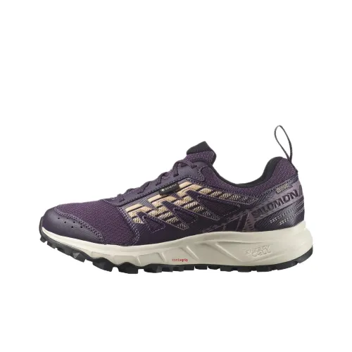 SALOMON Wander Waterproof Rebound Low Top Trail Running Shoes Women's Purple
